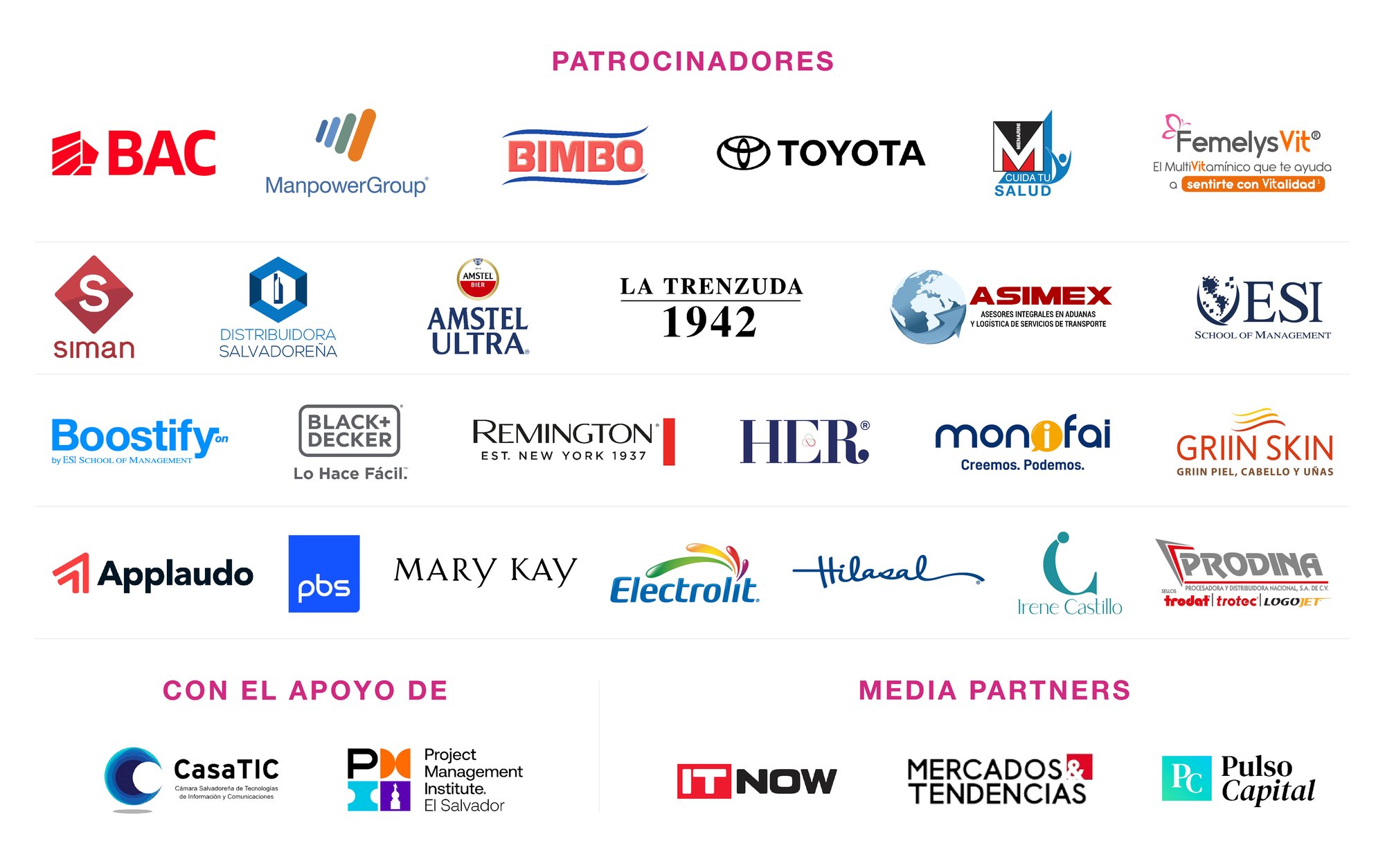 Patrocinadores WEF SV Patrocinadores WEF SV